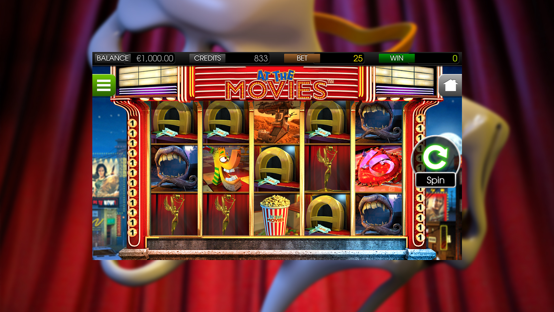 BetSoft At The Movies Screenshot