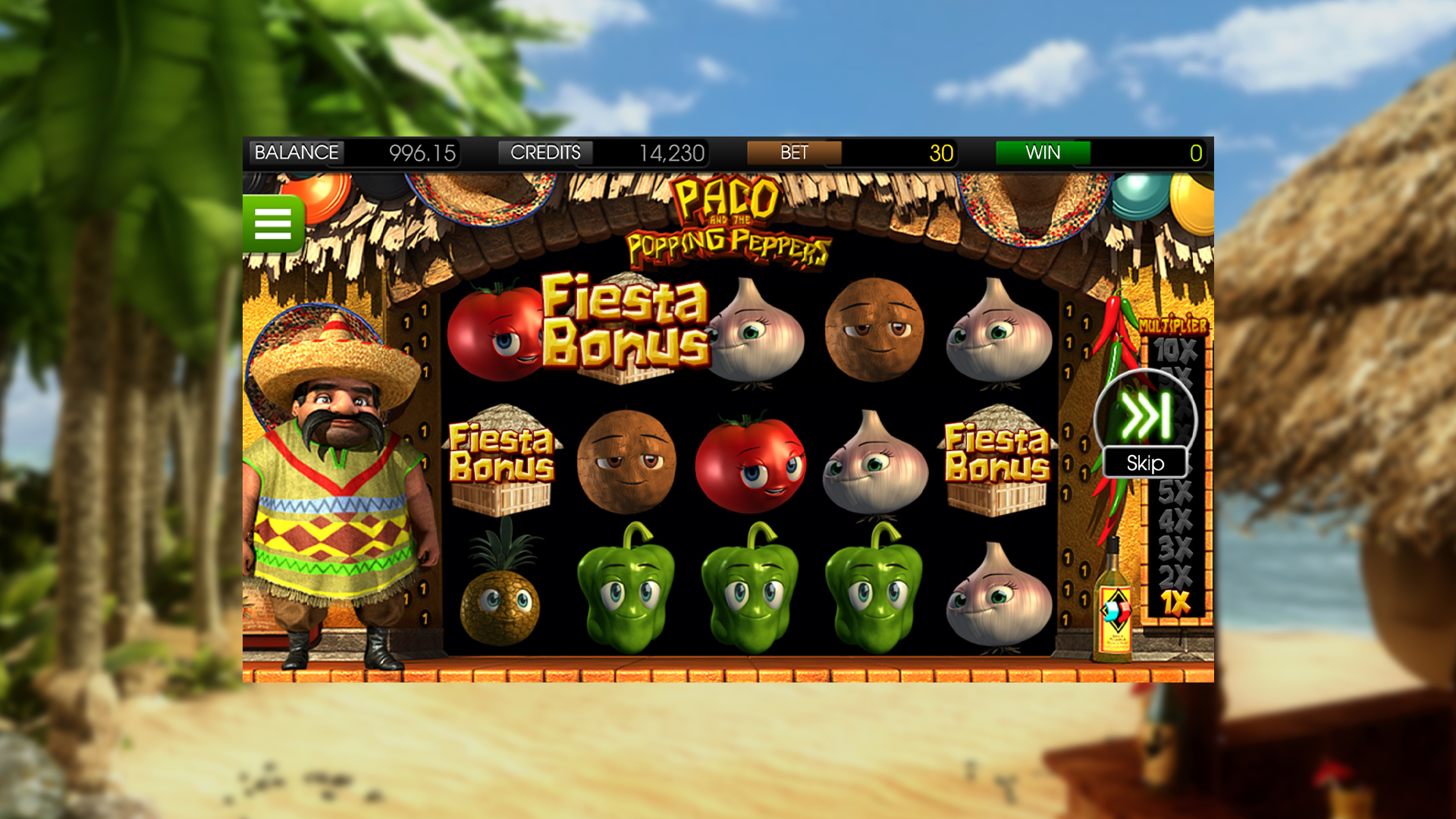 BetSoft Paco and the Popping Peppers Screenshot