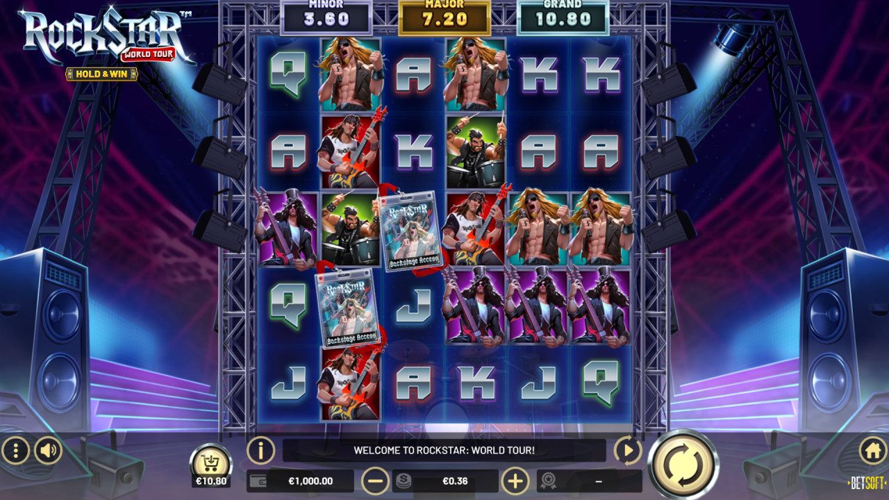 BetSoft Rockstar World Tour Screenshot