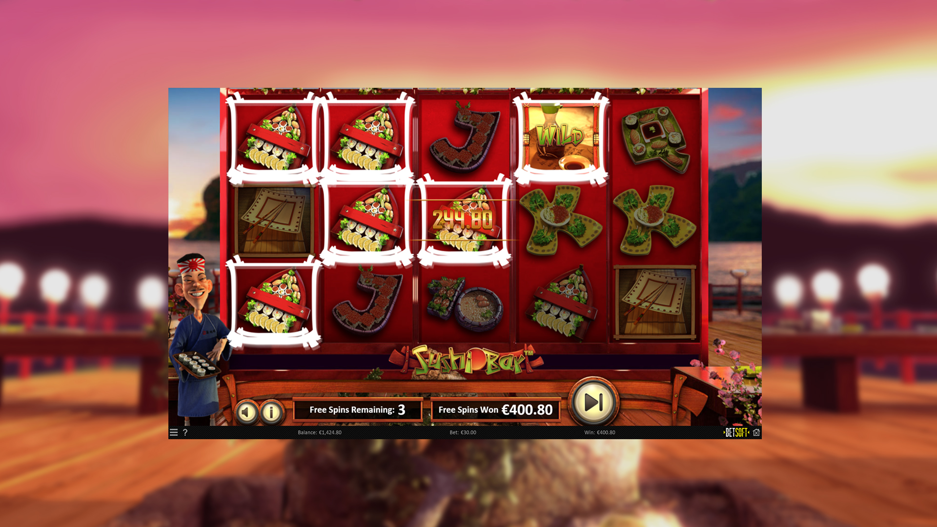 BetSoft Sushi Bar Screenshot