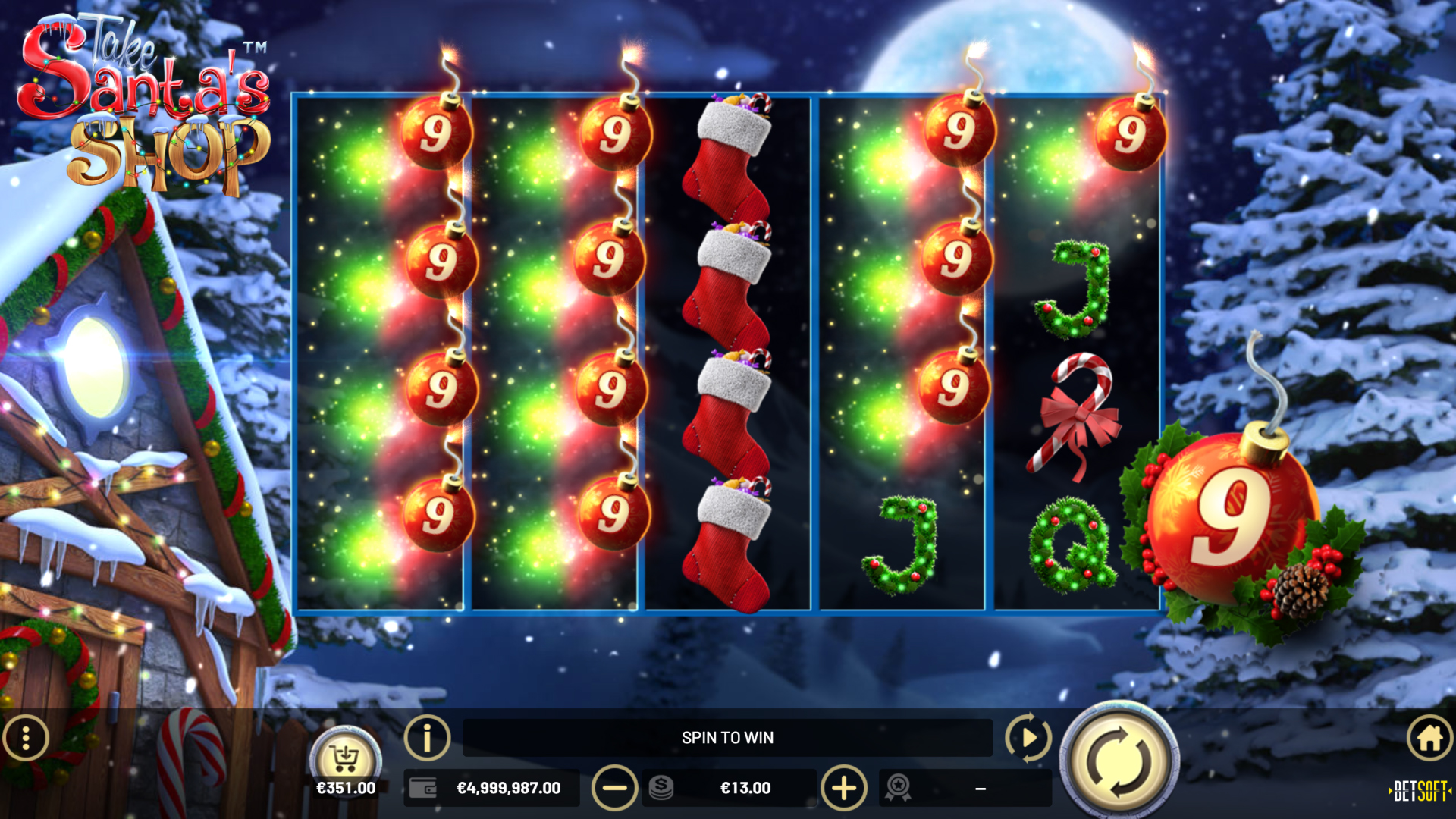 BetSoft Take Santa's Shop Screenshot