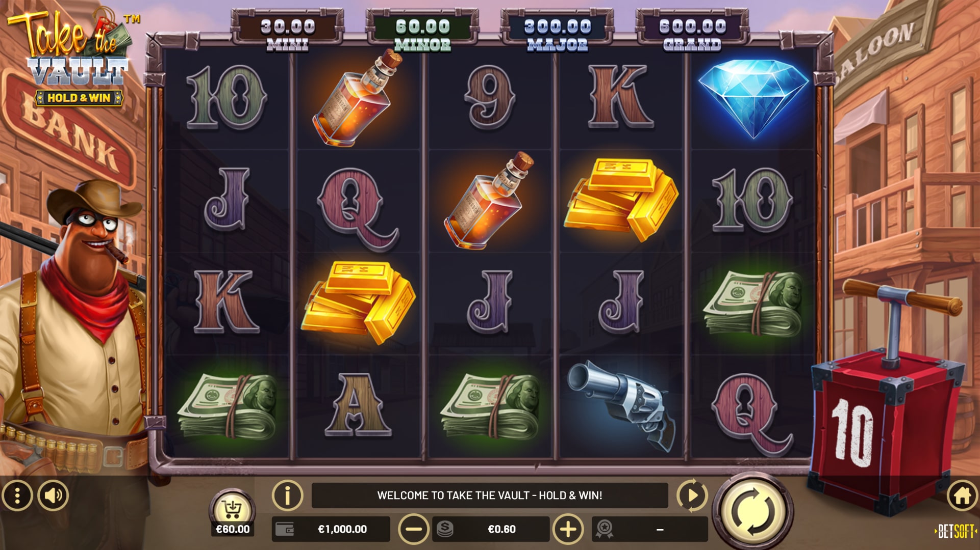 BetSoft Take The Vault Screenshot