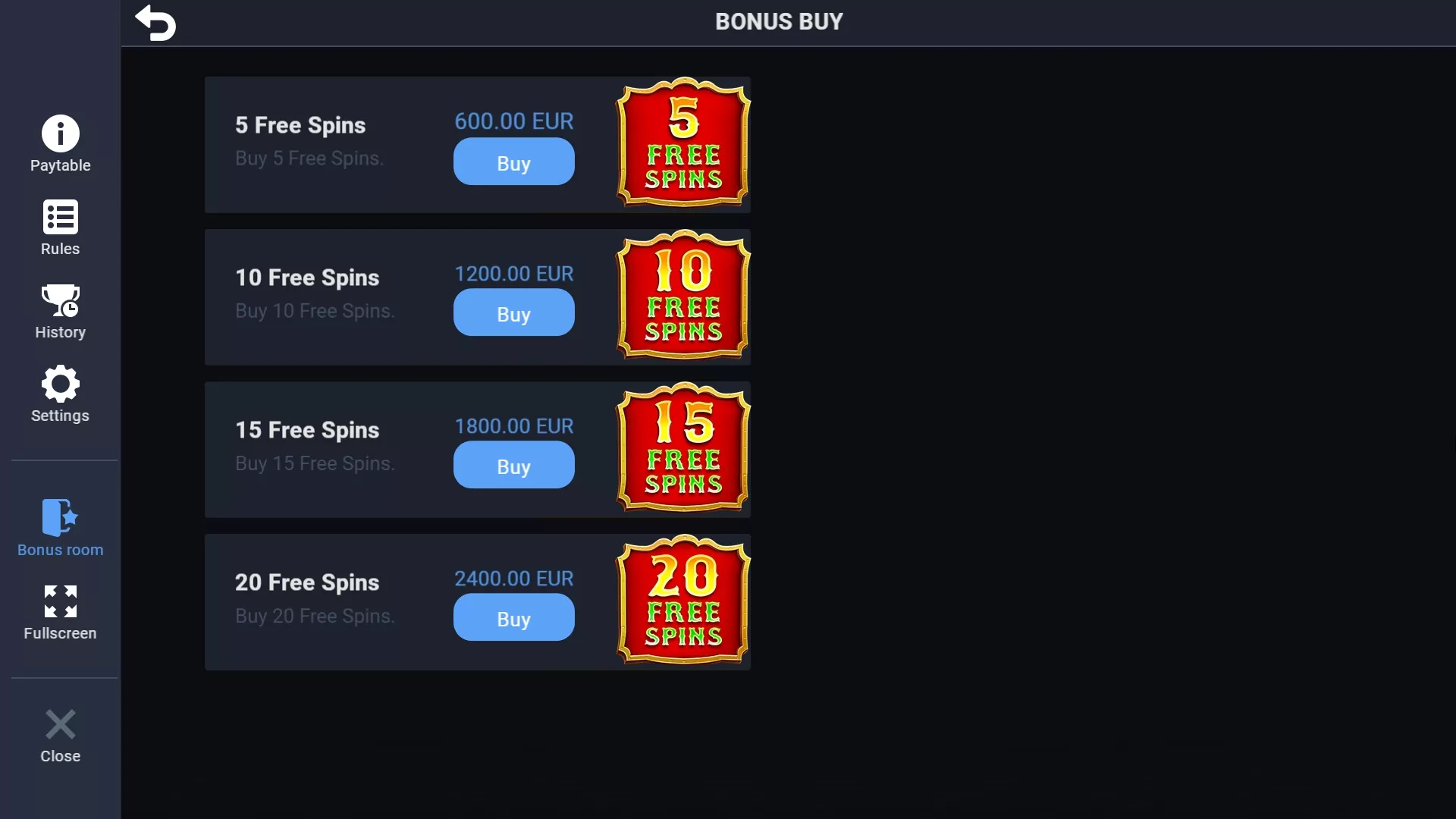 EVO Rueda De Chile Bonus Buy Screenshot