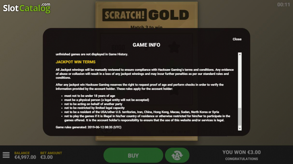 Hack Scratch Gold Screenshot