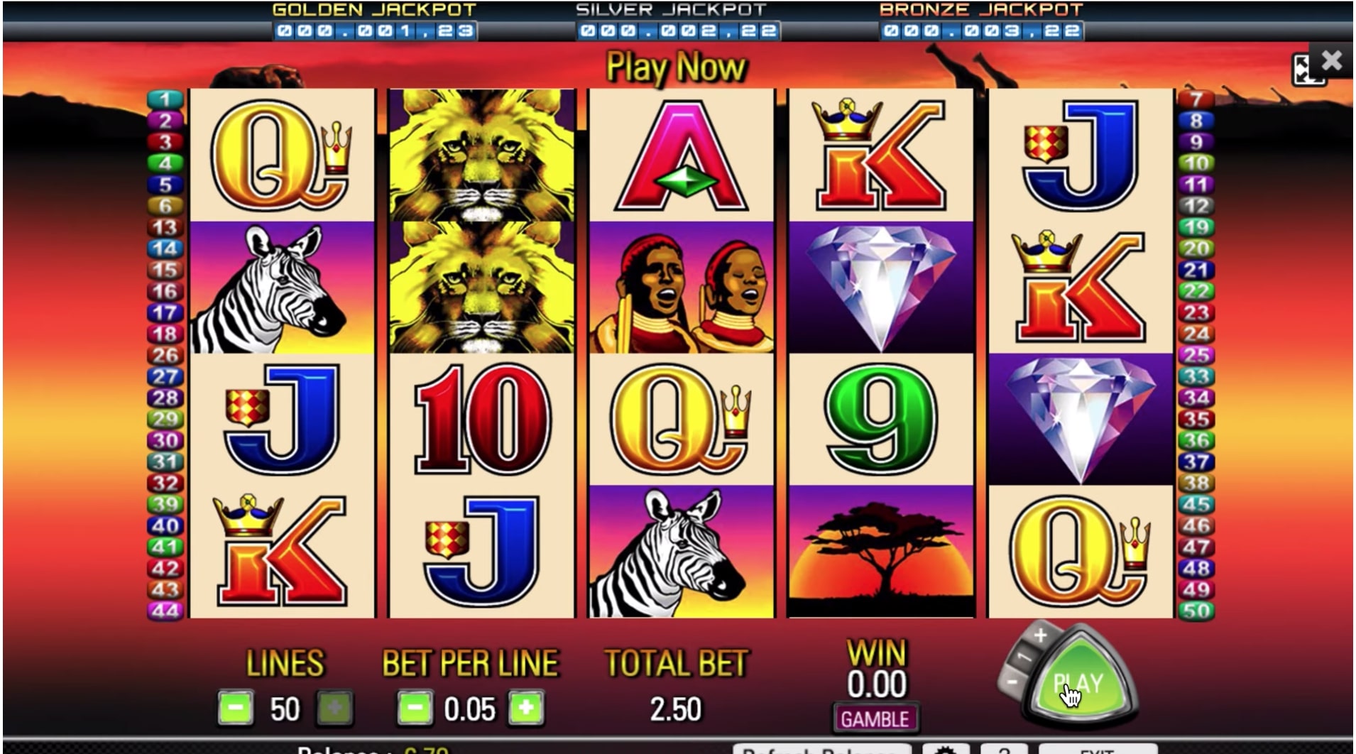 Fifty Lions Screenshot